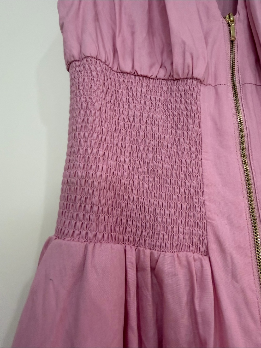 ANTHROPOLOGIE The Tommie Zip-Front Midi Dress Pink - Picture 7 of 8